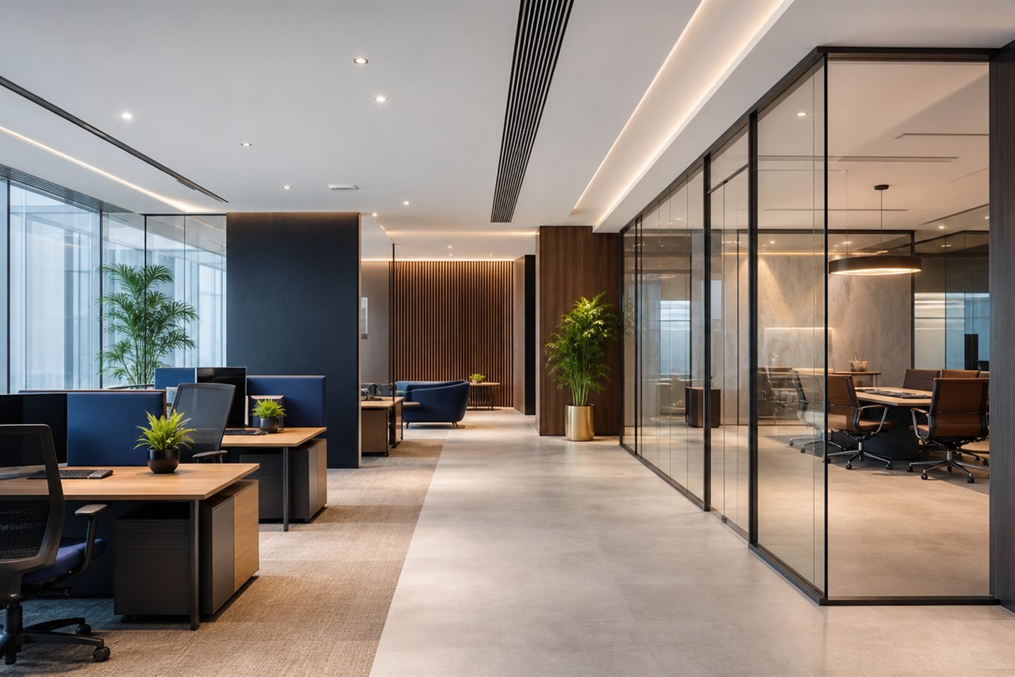 Luxury modern office interior designed for productivity