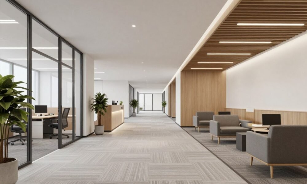 Optimized traffic flow in a modern office waiting area design Optimized traffic flow in a modern office waiting area design