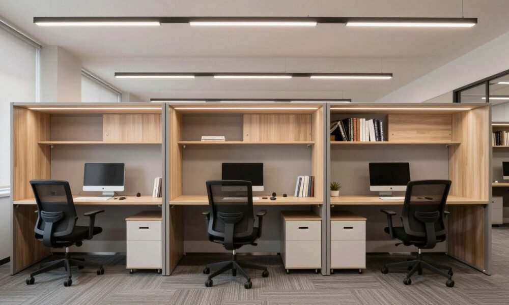 Comprehensive office cabin design showcasing the perfect balance of all elements discussed