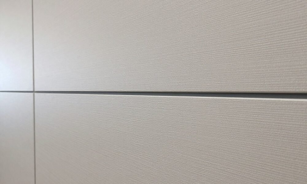 Close-up of textured wall panel design showing quality craftsmanship