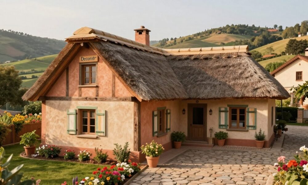 traditional village house design color scheme